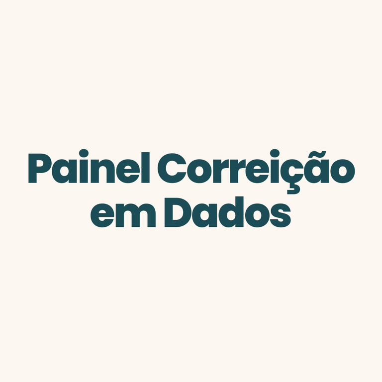 Painel correição em dados