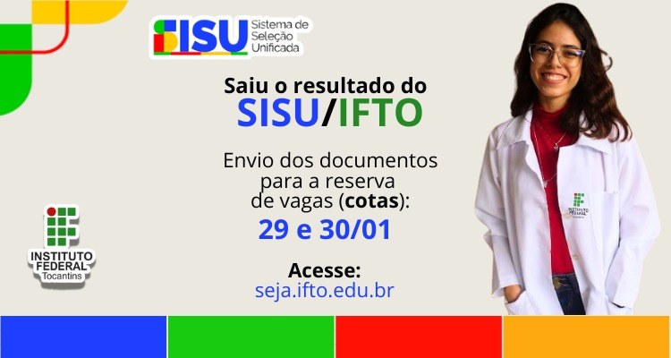 IFTO divulga lista de aprovados no Sisu 2026