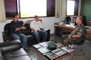 Reitor, Chefe de Gabinete da Reitoria e Comandante debatem parceria