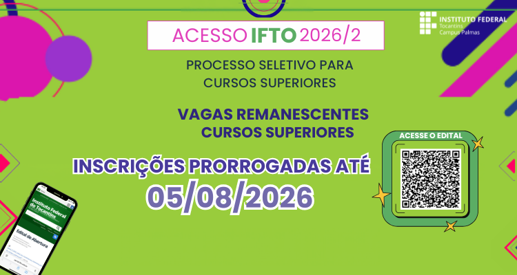 Inscrições para vagas remanescentes em cursos superiores são prorrogadas